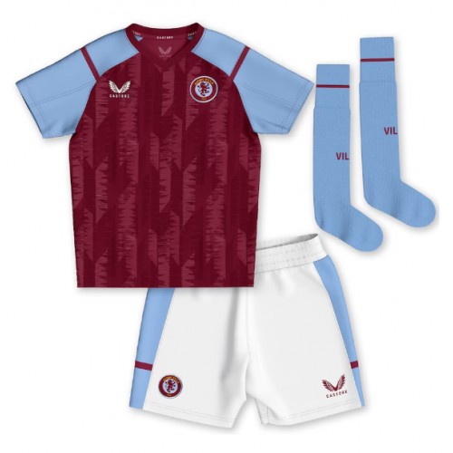 Maillot de foot Aston Villa Moussa Diaby #19 Domicile enfant 2023-24 Manches Courte (+ pantalon court)